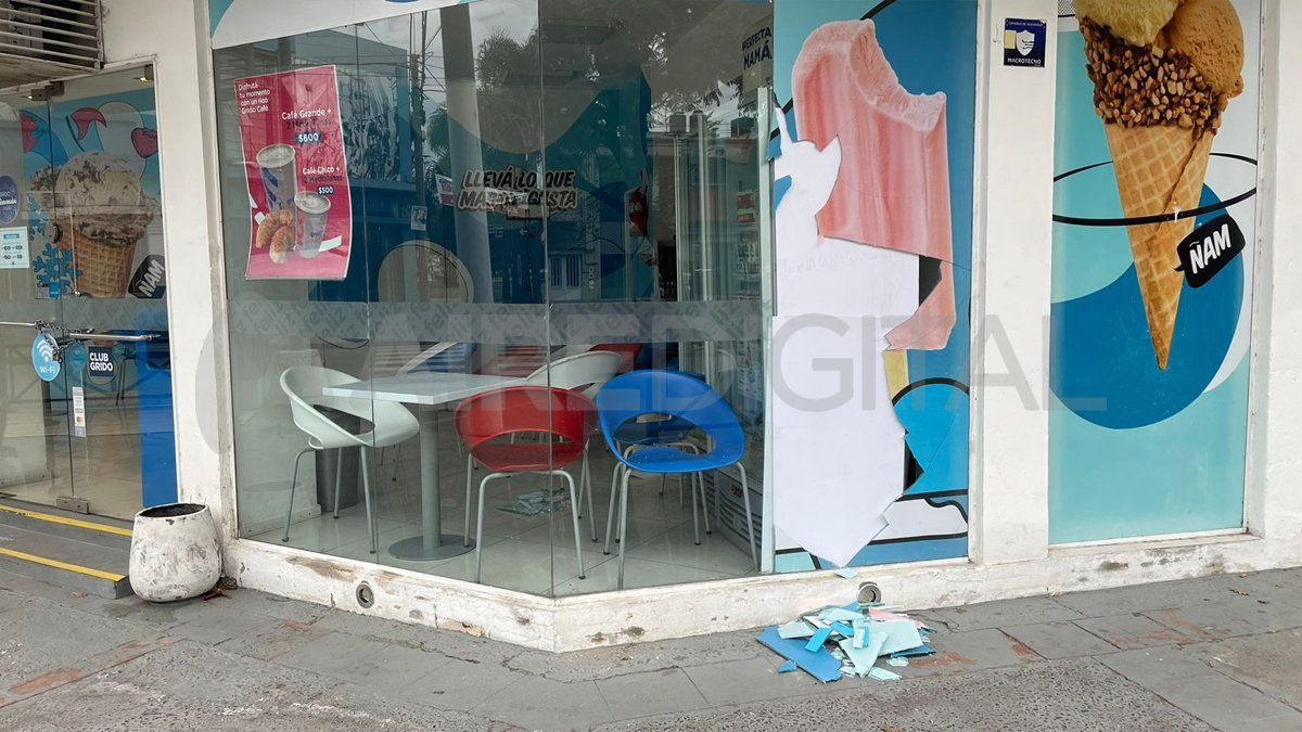 La heladería robada está ubicada en Av. Freyre y Santiago del Estero de la ciudad de Santa Fe.