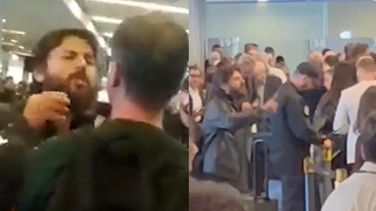 Enfrentamientos en el aeropuerto de Ezeiza.