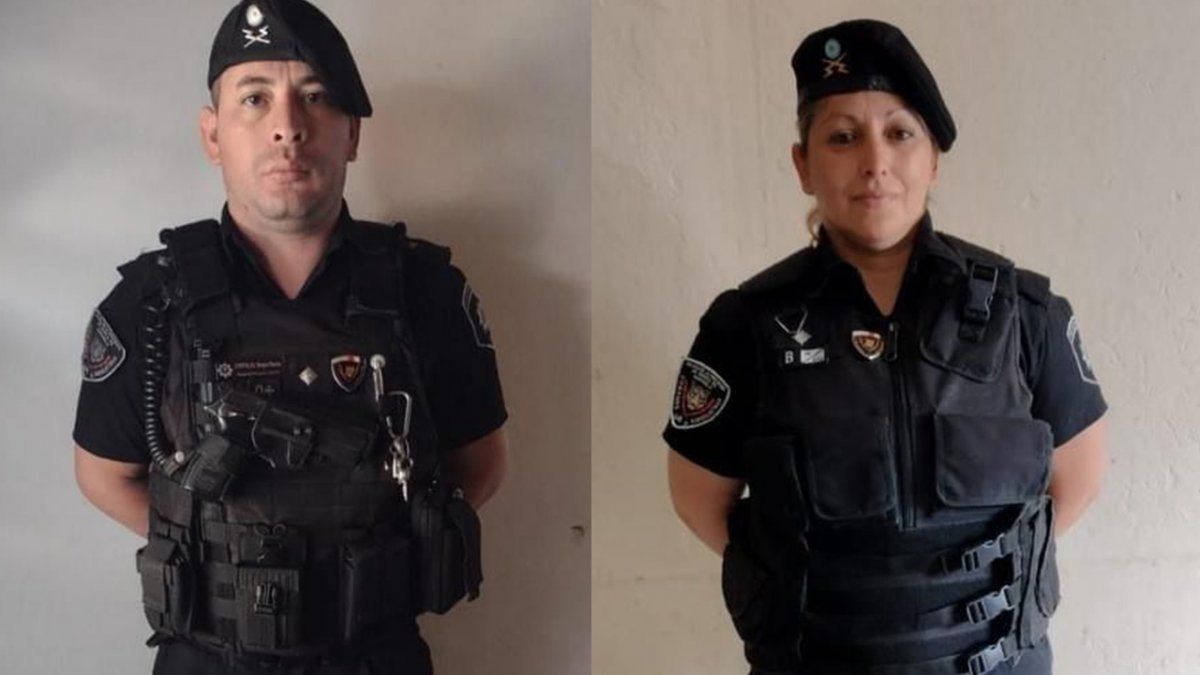 El Oficial de Policía Sergio Castillo y la Oficial de Policía Cintia Sola, del Comando Radioeléctrico de Rafaela, de la Agrupación Cuerpos, auxiliaron a una familia y su bebé de casi un año de edad.