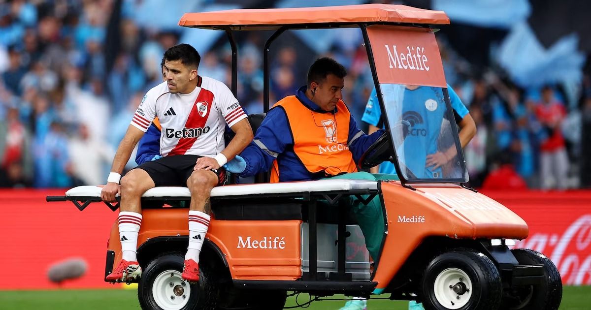 Marcos Acuña salió con una molestia en la final del Torneo Apertura entre River y Belgrano. Marcos Acuña salió con una molestia en la final del Torneo Apertura entre River y Belgrano.