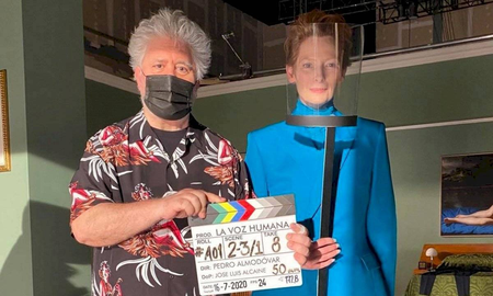 Almodóvar y Tilda Swinton Almodóvar y Tilda Swinton