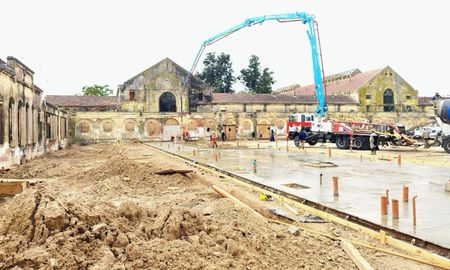 En la cárcel de Coronda se están realizando tareas de hormigonado. En la cárcel de Coronda se están realizando tareas de hormigonado.