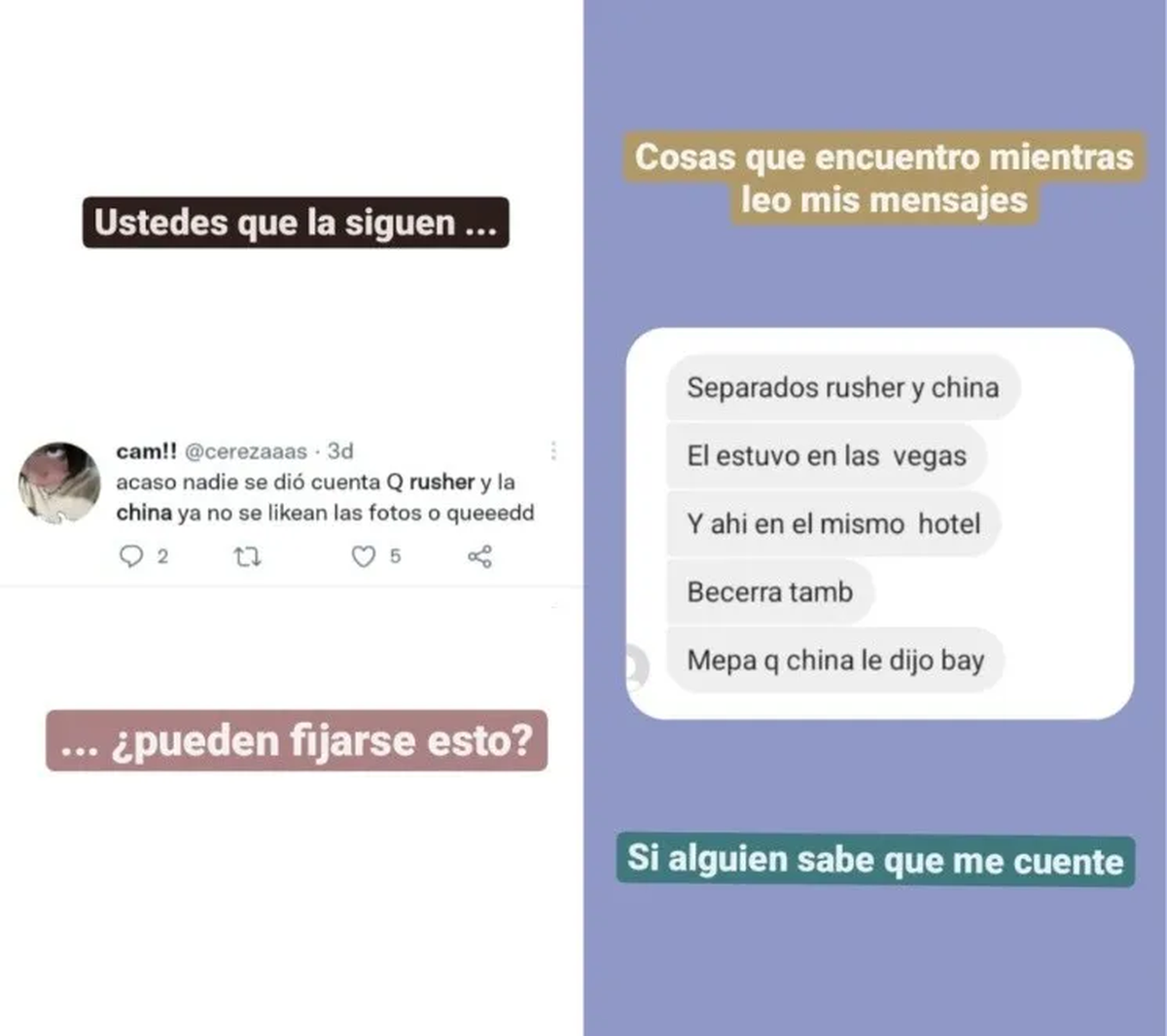 Comenzaron rumores de separación para la China Suárez y Rusherking