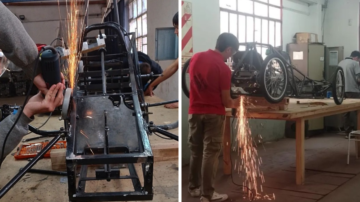 Jóvenes santafesinos estudiantes de la Escuela Manuel Belgrano, construyeron un auto eléctrico y buscan competir en una carrera nacional. Jóvenes santafesinos estudiantes de la Escuela Manuel Belgrano, construyeron un auto eléctrico y buscan competir en una carrera nacional.