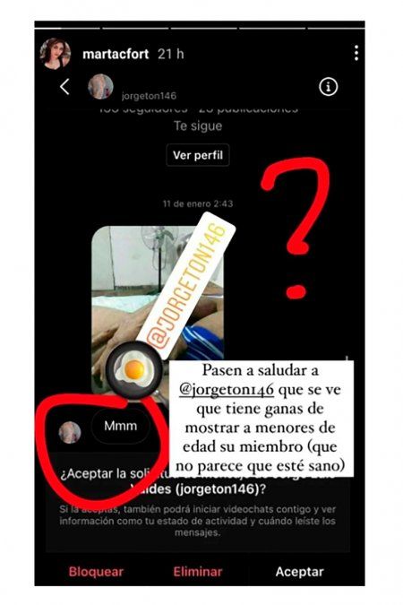 La fuerte denuncia de Marta Fort contra un acosador que le envió fotos desnudo.