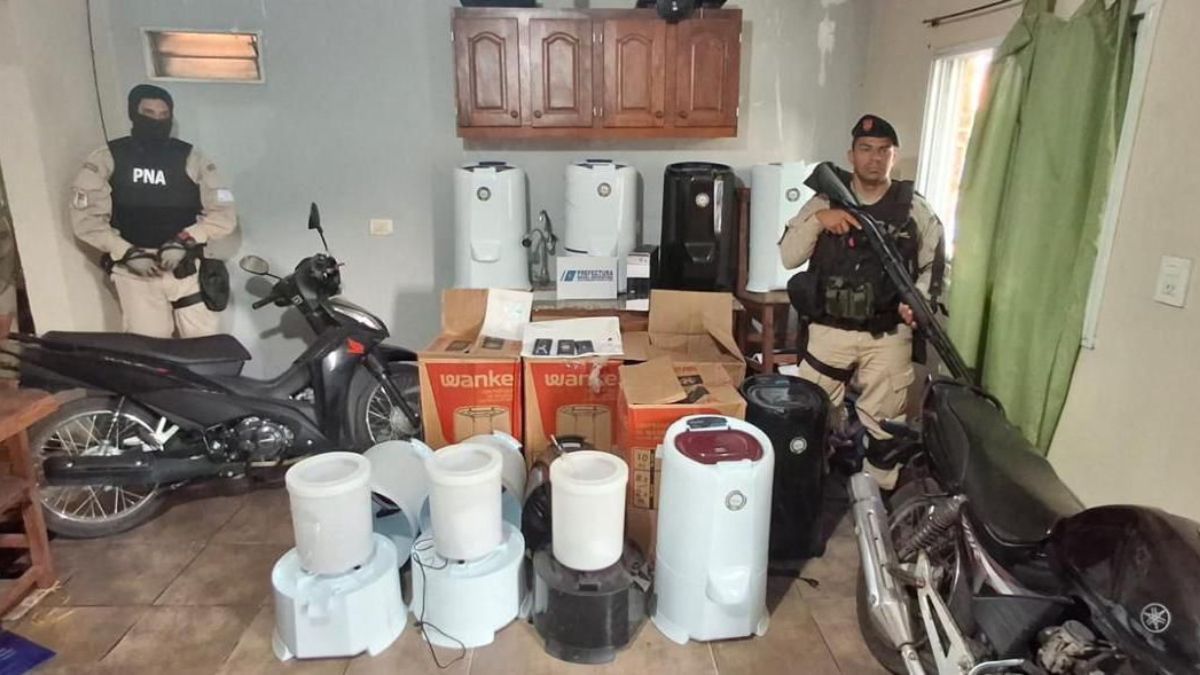 La cocaína estaba fraccionada y escondida en secarropas.