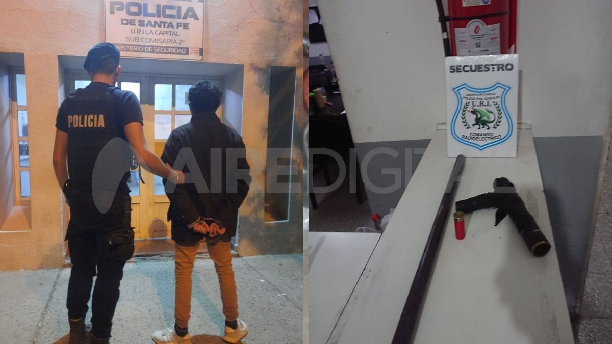 Pasaje Braille al 4700. Identificaron a un hombre de 28 años que tenía un arma de fabricación casera.