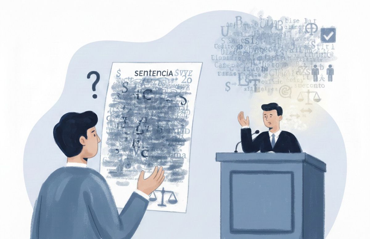 Lenguaje claro en la Justicia: cuando las sentencias no se comprenden. (Imagen realizada con IA)