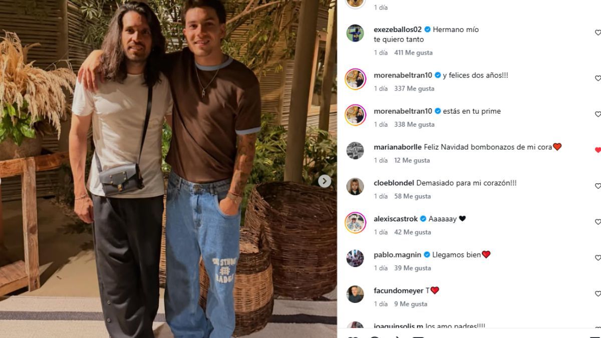 El Instagram de Lucas Blondel junto al delantero Pablo Magnín. El Instagram de Lucas Blondel junto al delantero Pablo Magnín.