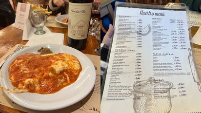 Fue a La Fonda del Tío en Bariloche, pidió dos milanesas napolitanas y mostró el ticket final