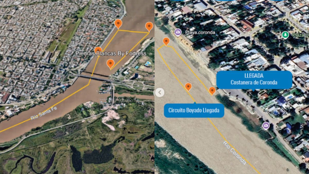 Recorrido de la Maratón Santa Fe-Coronda. Recorrido de la Maratón Santa Fe-Coronda.