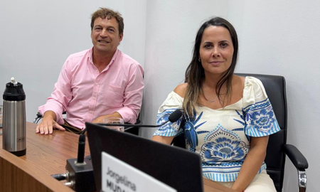 Jorgelina Mudallel y Jorge Fernández, concejales de Santa Fe. Jorgelina Mudallel y Jorge Fernández, concejales de Santa Fe.