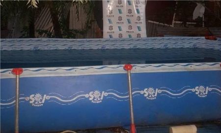 Le robó la pileta al vecino y la armó en su patio Le robó la pileta al vecino y la armó en su patio