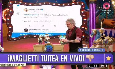 Maglietti fue a la facultad pero tuvo que repetir un tuit de 6 palabras contra Wanda Maglietti fue a la facultad pero tuvo que repetir un tuit de 6 palabras contra Wanda