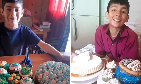Joaquín, el nene pastelero, conoció a su ídolo. Joaquín, el nene pastelero, conoció a su ídolo.