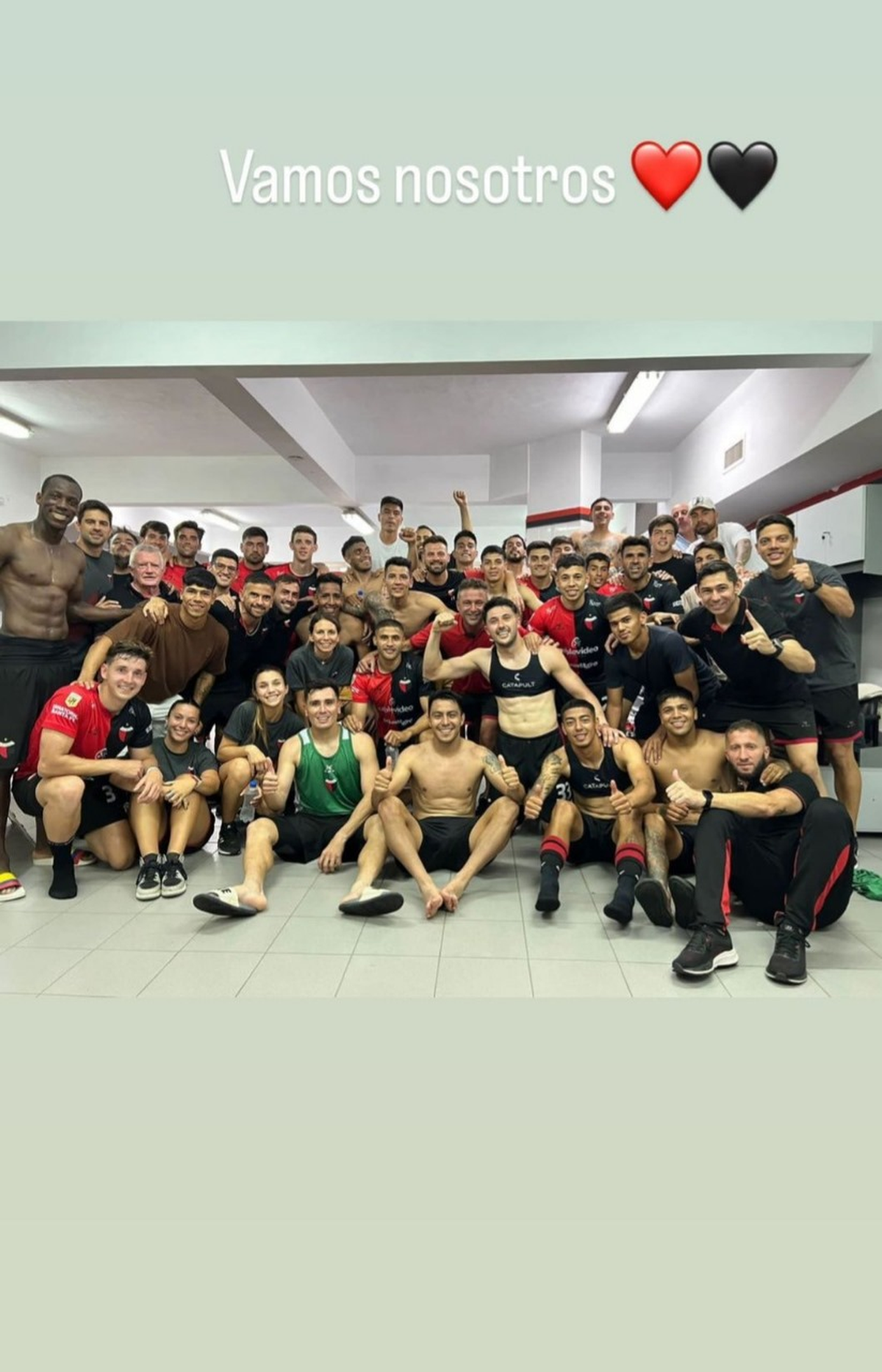 El posteo de los jugadores en Instagram. El posteo de los jugadores en Instagram.