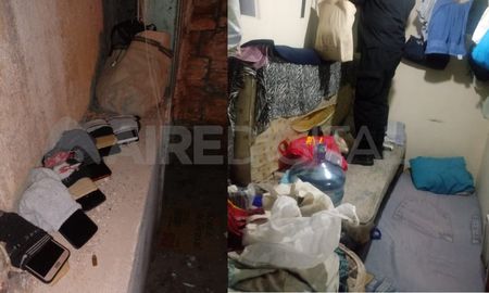 Los celulares secuestrados en la Comisaría 11° estaban ocultos en una bolsa y disimulados en medias. Los celulares secuestrados en la Comisaría 11° estaban ocultos en una bolsa y disimulados en medias.