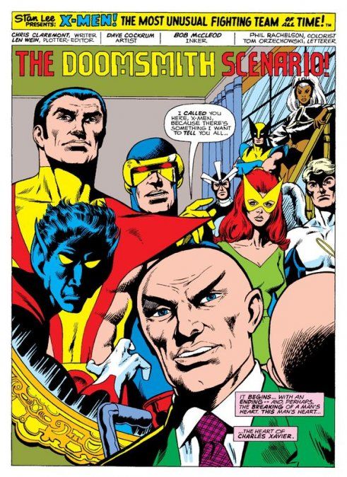 primera página #94 Uncanny X-Men, el primero con el nombre de Claremont. Fuente: Marvel comics