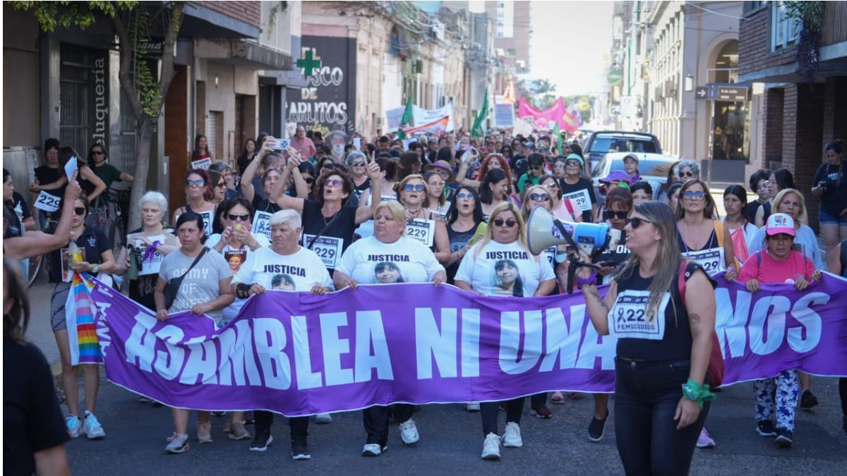 La ciudad de Santa Fe se movilizó este 25N en reclamo contra la violencia de género.