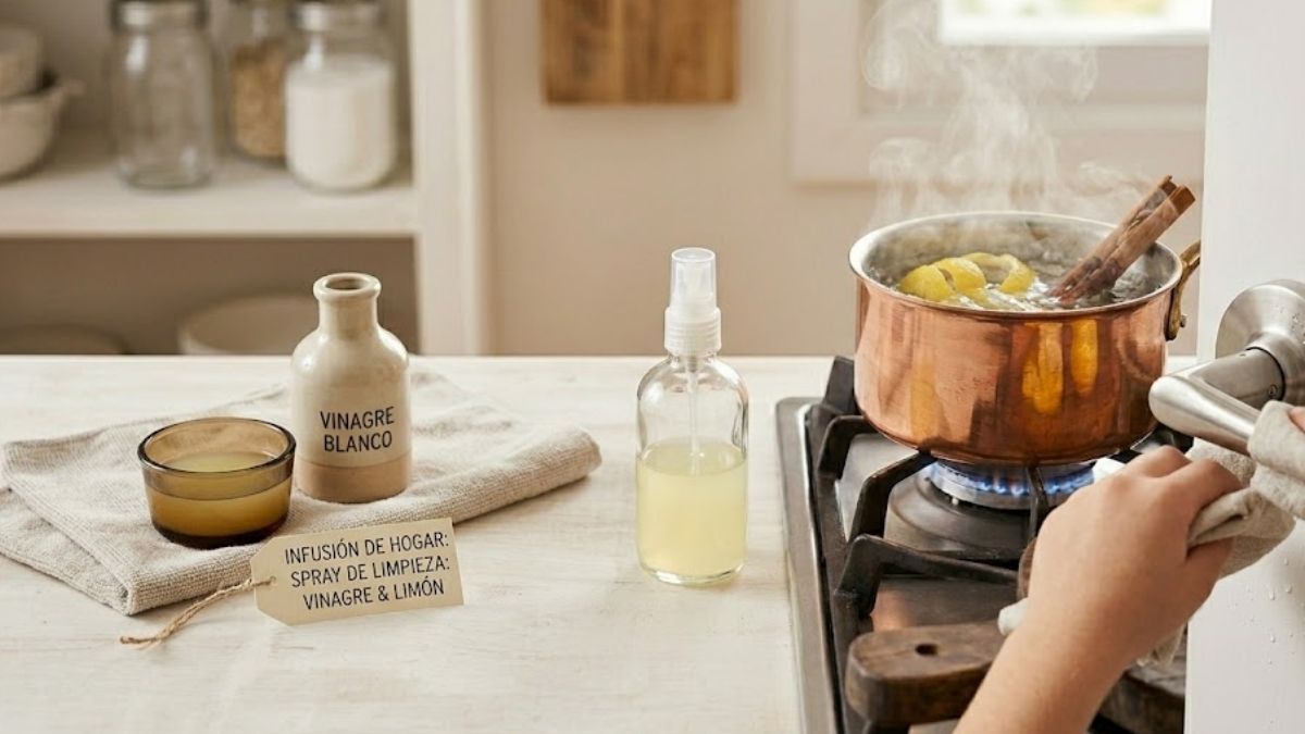 Limpieza con vinagre y limón.