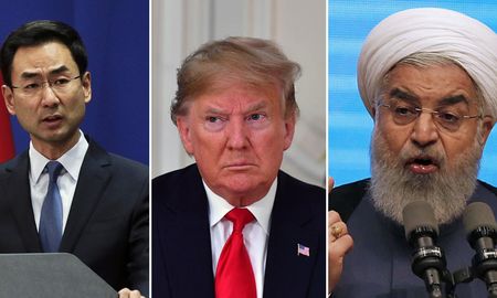 Geng Shuang; Donald Trump y Hassan Rohani. Geng Shuang; Donald Trump y Hassan Rohani.