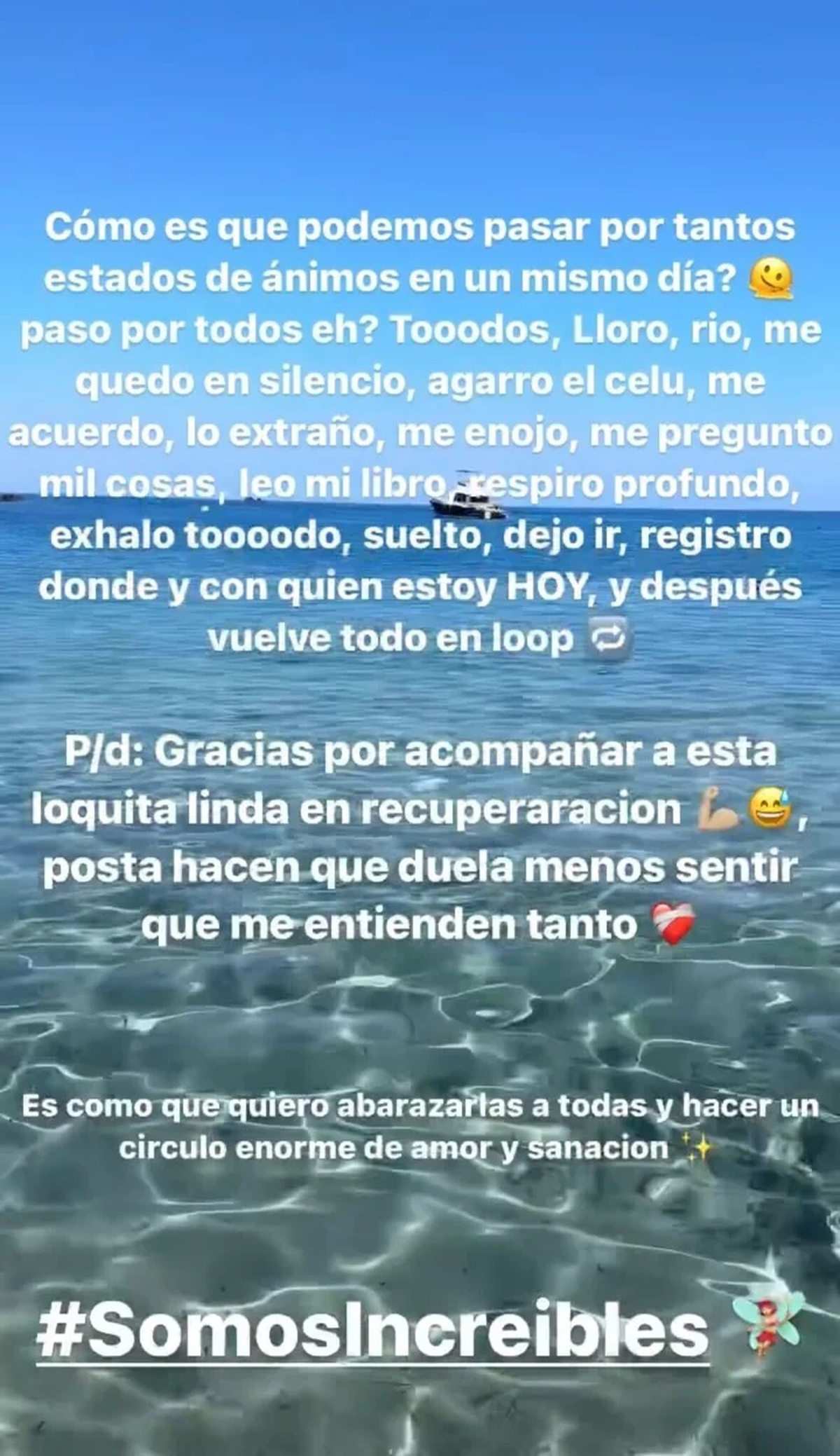 Sofía Jujuy le agradeció a sus seguidores por acompañarla en esta situación tan difícil para la modelo. Sofía Jujuy le agradeció a sus seguidores por acompañarla en esta situación tan difícil para la modelo. 