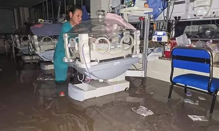 Muchos hospitales de Bahía Blanca se inundaron.