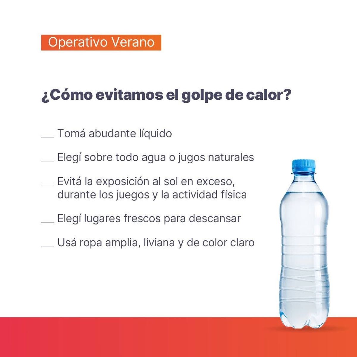 Cómo evitar un golpe de calor