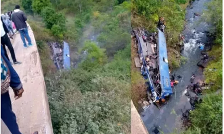 Al menos 33 personas murieron al caer un micro desde un puente en Kenia Al menos 33 personas murieron al caer un micro desde un puente en Kenia