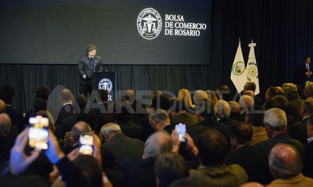 Javier Milei en el 140° aniversario de la Bolsa de Comercio de Rosario. Javier Milei en el 140° aniversario de la Bolsa de Comercio de Rosario.