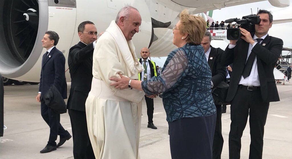 Cuando Francisco visitó Chile en enero de 2018