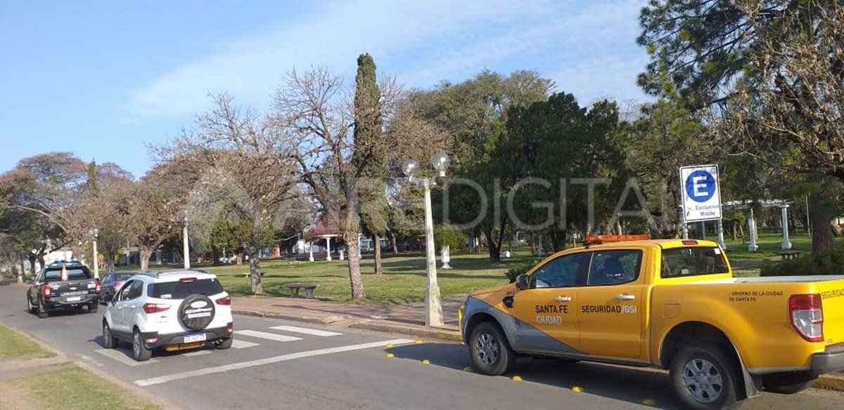 La Guardia de Seguridad Institucional (GSI) del Municipio debió intervenir en algunas reuniones en el Parque Garay