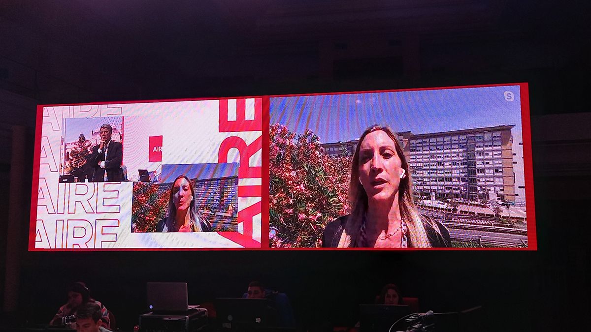 Virginia Priano desde el Policlínico A. Gemelli, en Roma, en donde está internado Francisco.