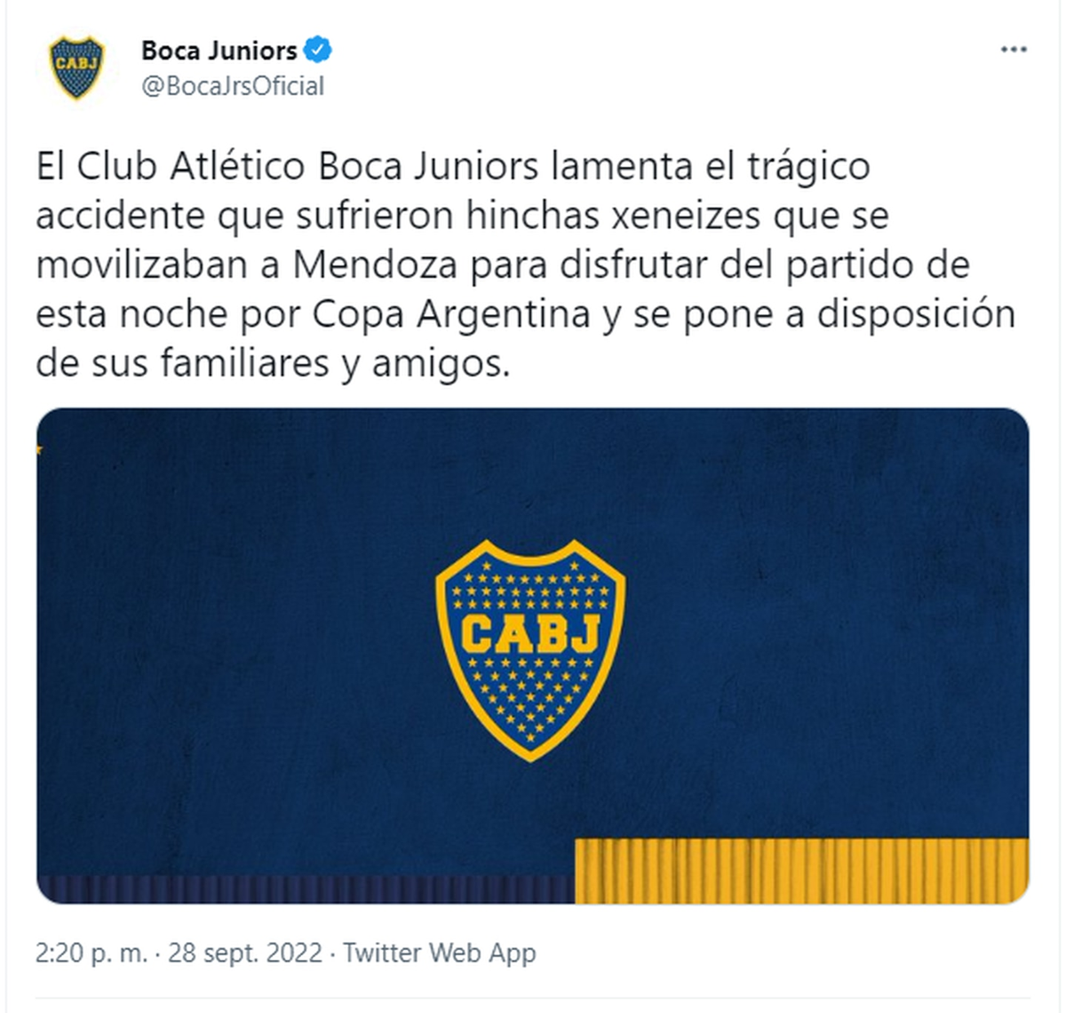 Volcó un colectivo en el que viajaban hinchas de Boca a Mendoza
