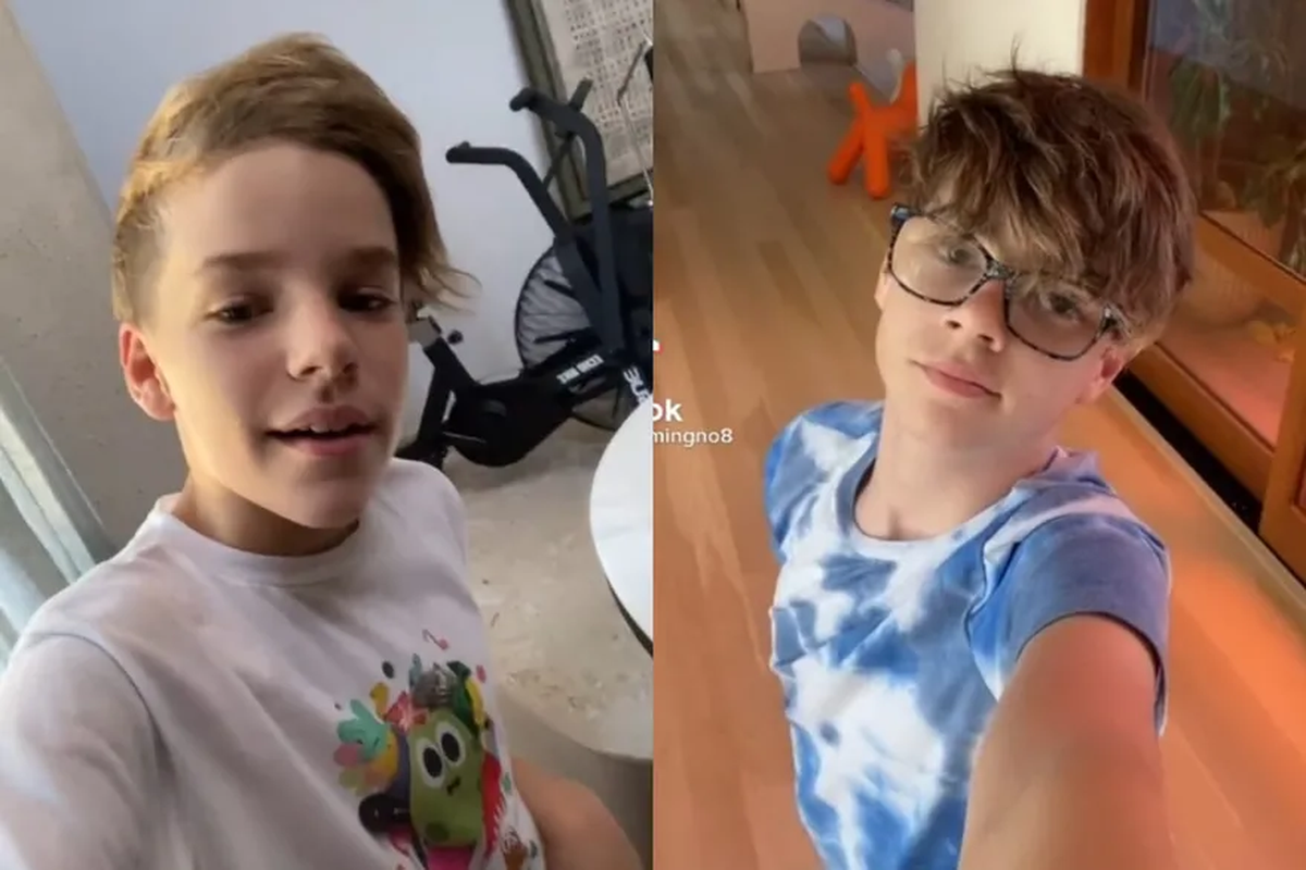 Matteo y Valentino Martin, dos de los hijos de Ricky