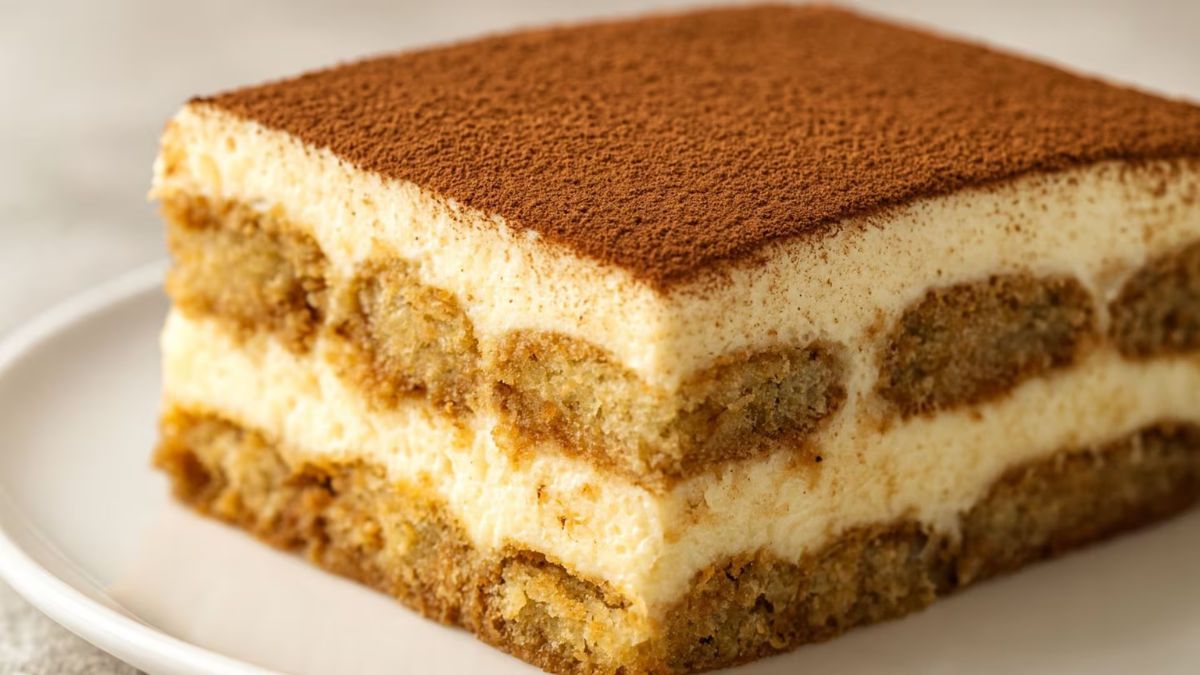 Una torta sin horno con galletitas y dulce de leche