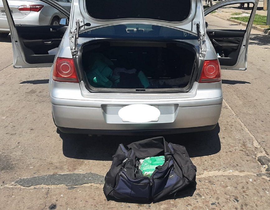 El vehículo en el cual iban los 16 kilos de marihuana.&nbsp;