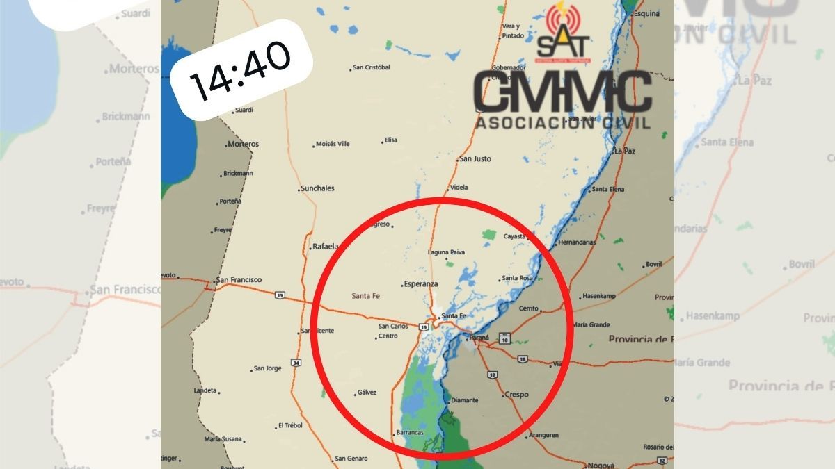 Alertan por posible caída de granizo en Santa Fe y la región. Alertan por posible caída de granizo en Santa Fe y la región.