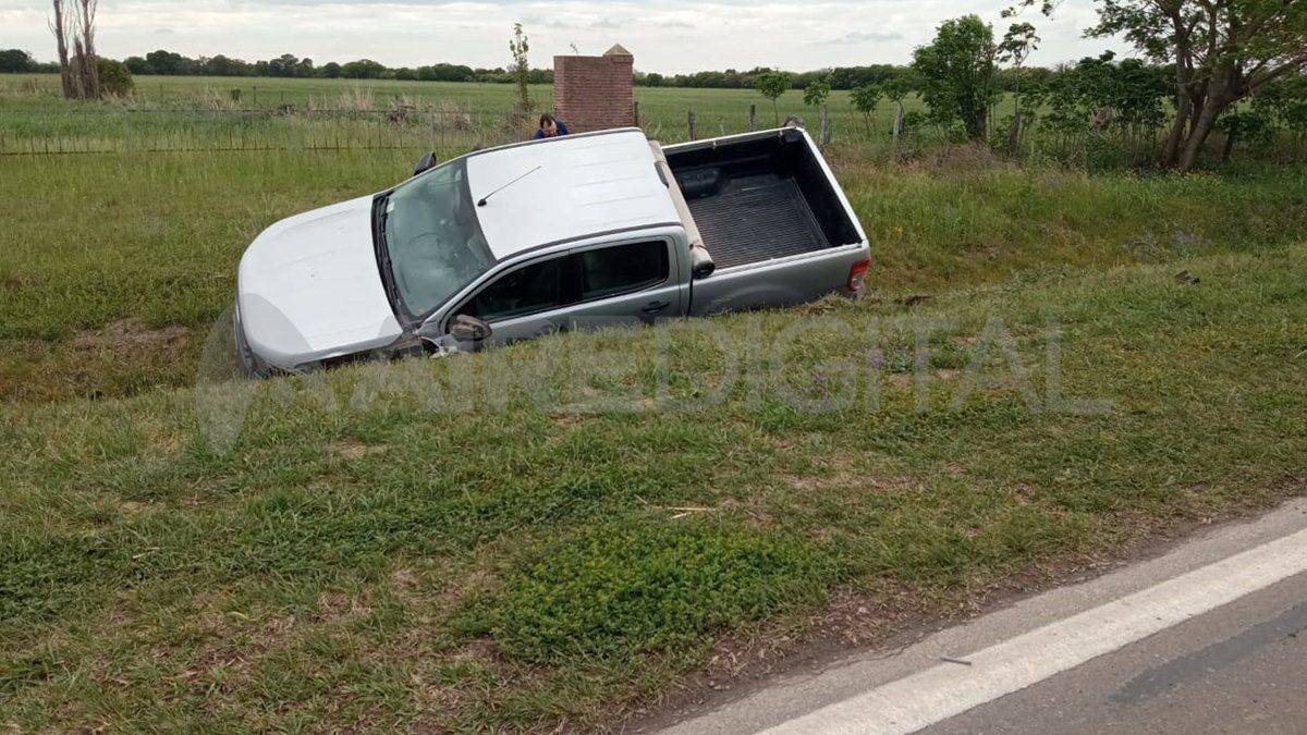 Así quedó la camioneta involucrada en el siniestro.