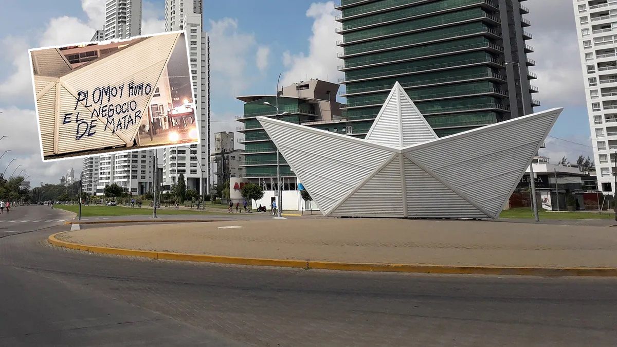Prefectura tapó el grafiti con pintura blanca.&nbsp;