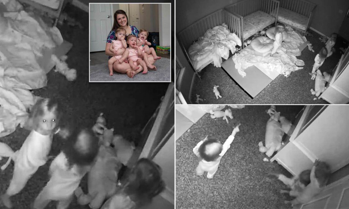 &nbsp;Video aterrador: una mamá vio a sus trillizas ¡hablando y jugando con un fantasma!
