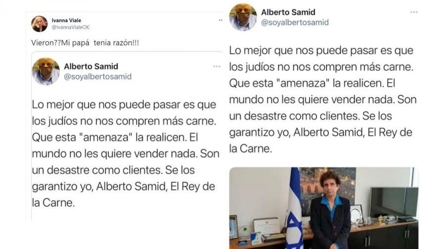 Alberto Samid hizo un comentario antisemita y la hija de Mauro Viale no se calló. 