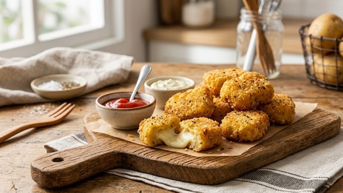 La receta con 4 ingredientes para hacer nuggets de papa y queso en 15 minutos.