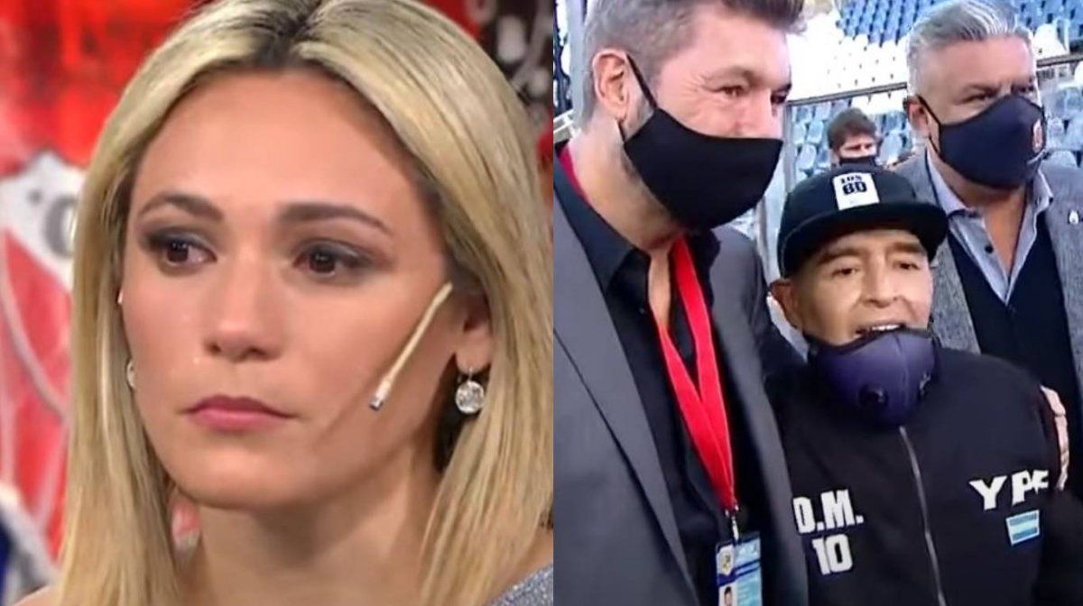 Rocío Oliva se angustió con las imágenes del Diego.