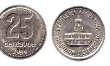Piden hasta $15.000 por monedas argentinas de 25 centavos: cómo identificarlas y cuál es su verdadero valor Piden hasta $15.000 por monedas argentinas de 25 centavos: cómo identificarlas y cuál es su verdadero valor