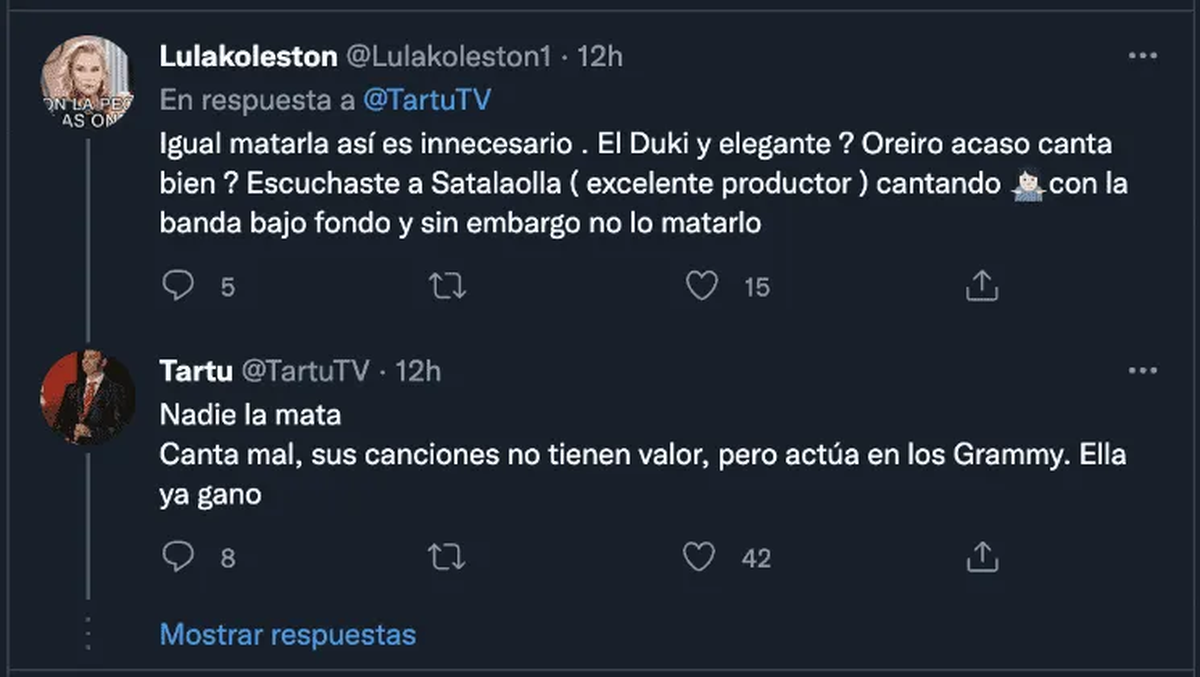 Los fanáticos de María Becerra y algunos famosos la defendieron.