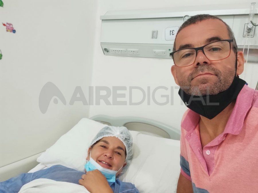 Ana Palacios y Daniel Giménez, antes de ingresar a la operación. 