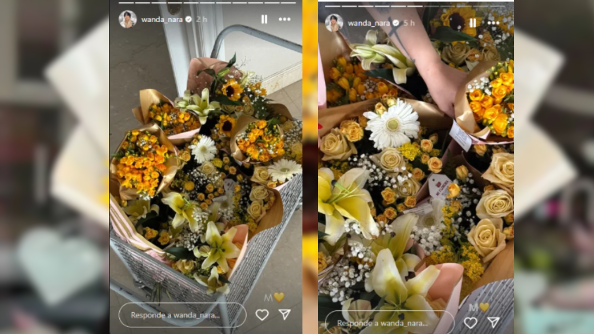 Wanda Nara recibió flores amarillas. Wanda Nara recibió flores amarillas.