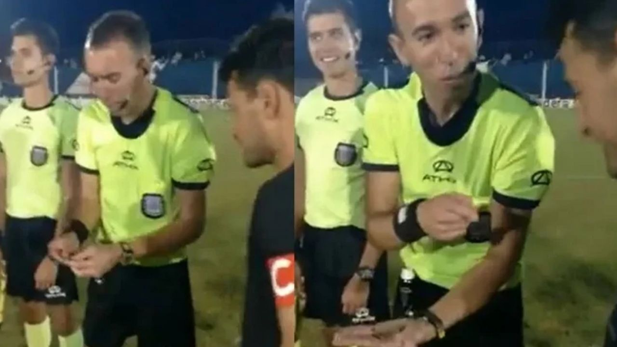 El desopilante sorteo de un árbitro en una liga de fútbol amateur.