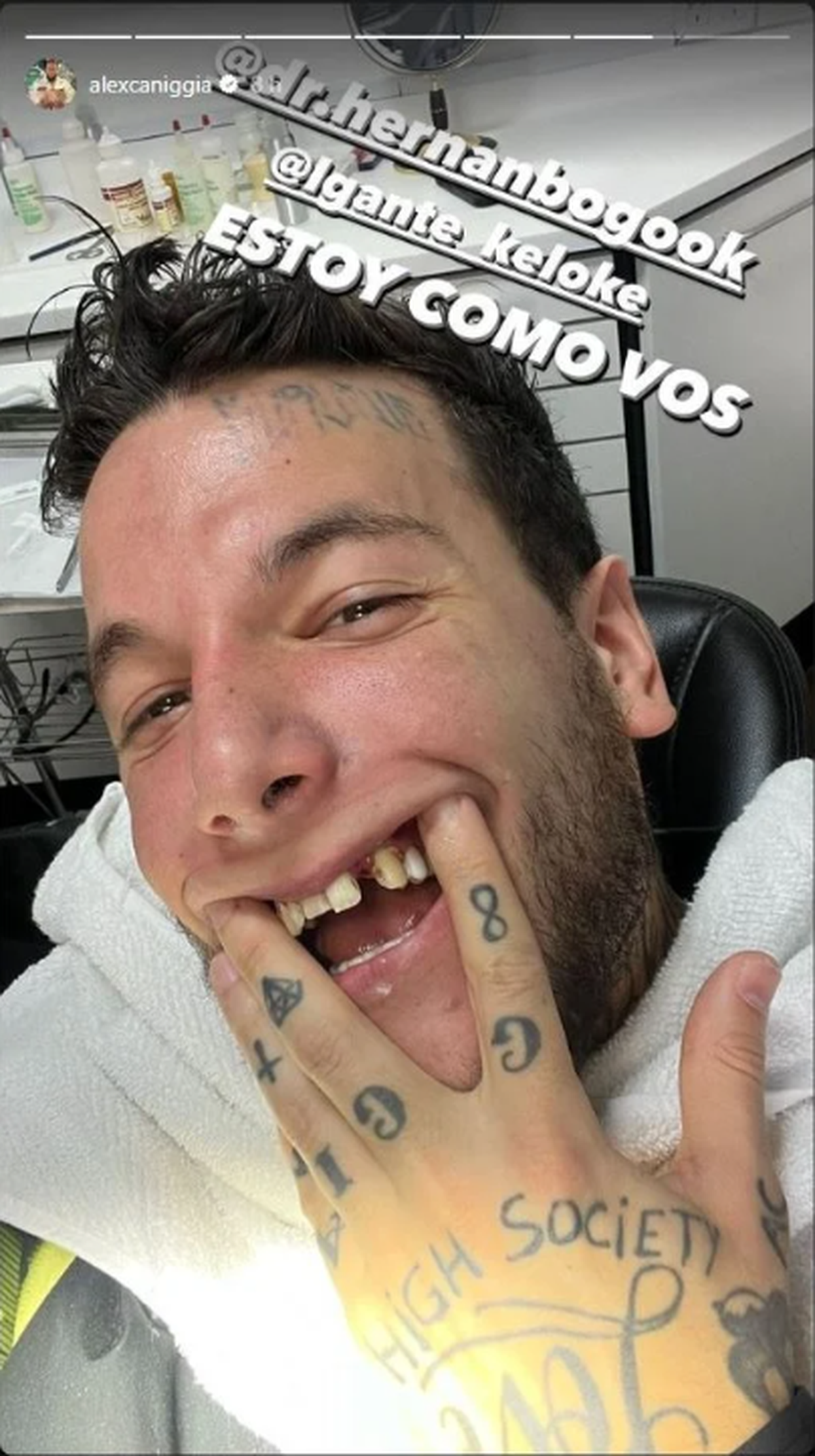 Alex Caniggia se burló de L-Gante.